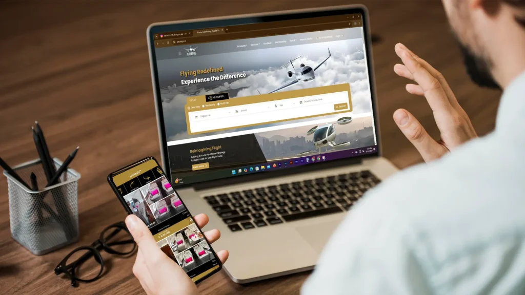 book a private jet step 1